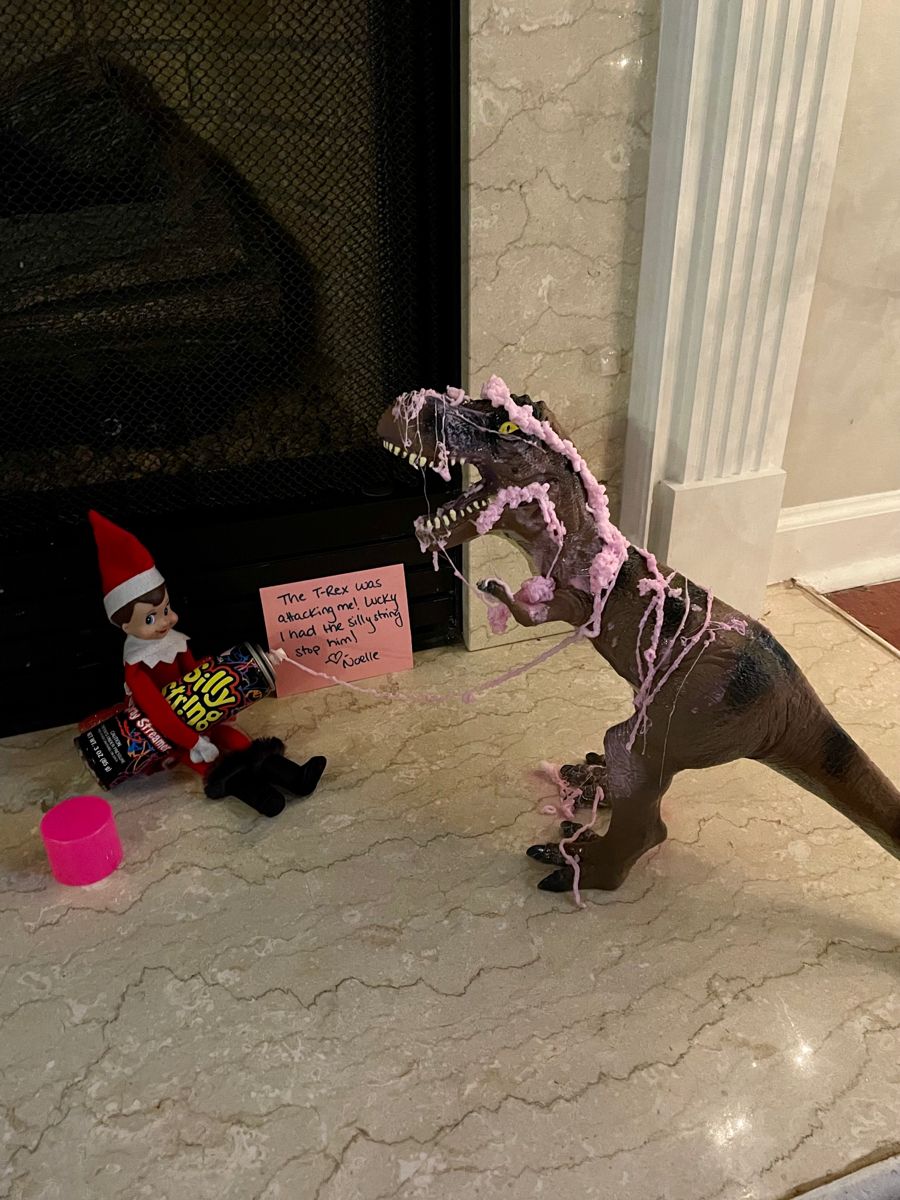 Elf on the Shelf Silly String Dinosaur