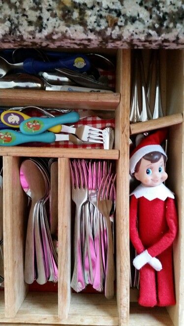 Hide in the silverware drawer