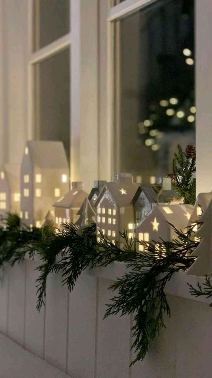 Modern ceramic christmas village