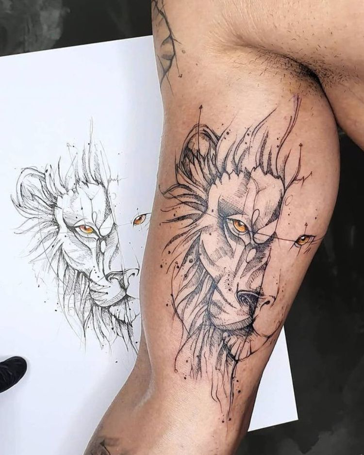 Bicep Tattoos of Animals