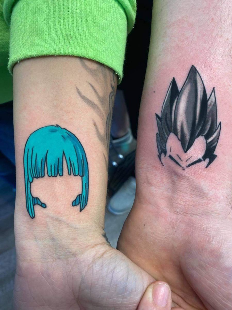 Bulma And Vegeta Couple Tattoos