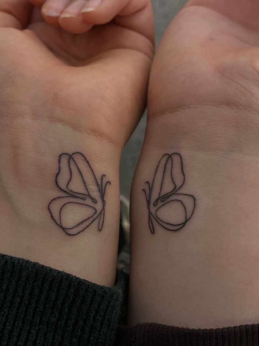 Butterfly Matching tattoo