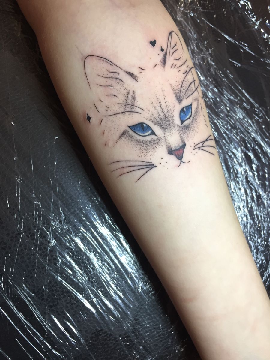 Elegant Cat Tattoo