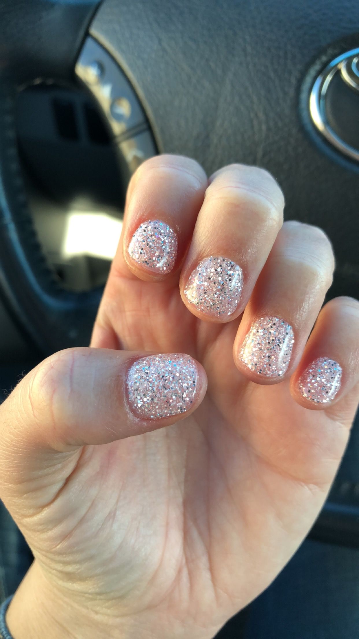 Kiara Sky Glitter Powder Dip Nails