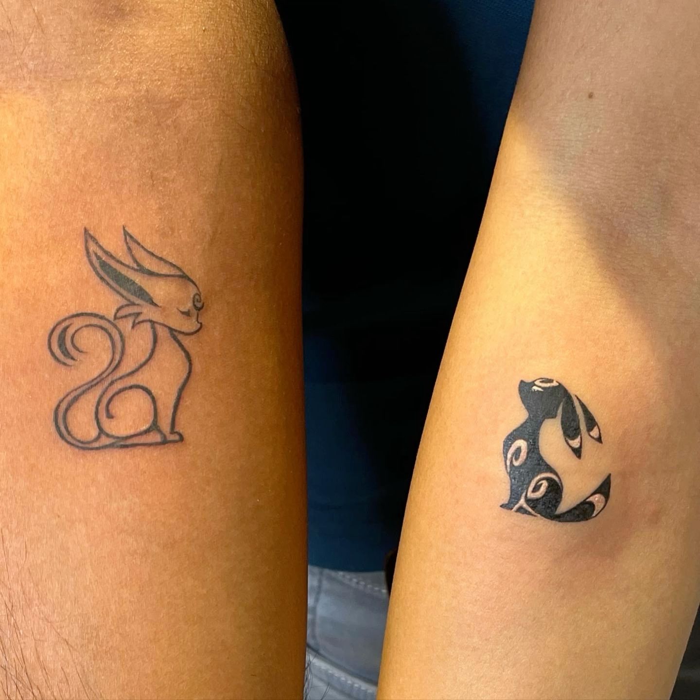 Pokemon couples tattoo umbreon and espeon