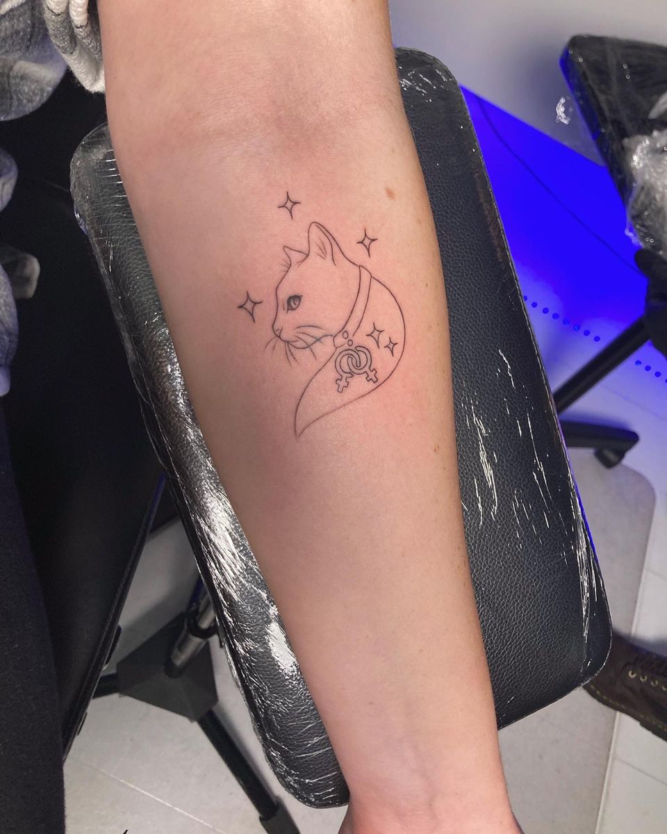 Queer cat tattoo