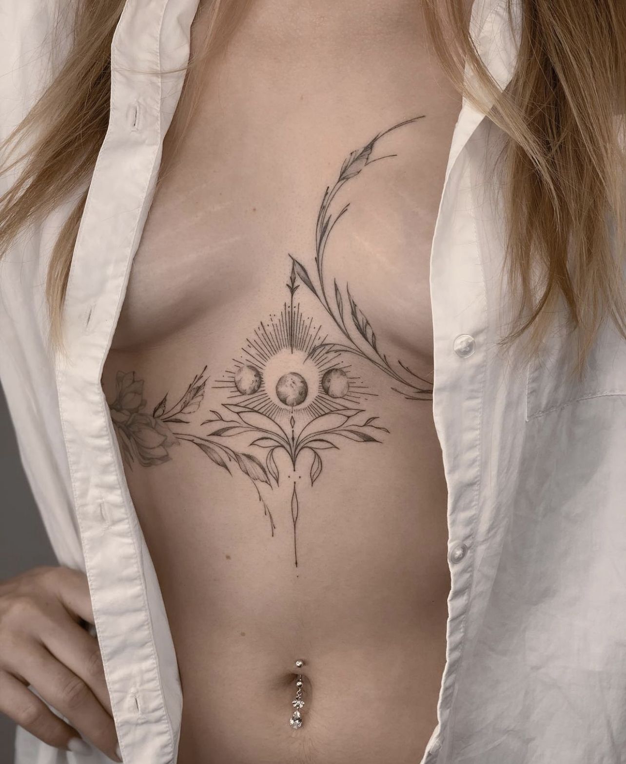 Sternum Tattoo For Women