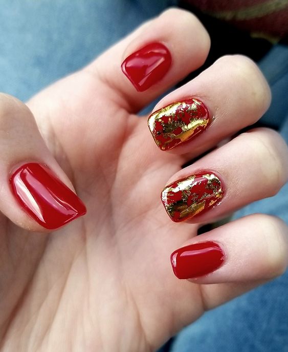 The combination of red and golden