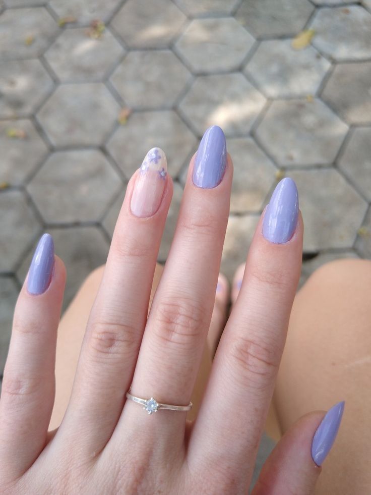 Lavender nails soft nails