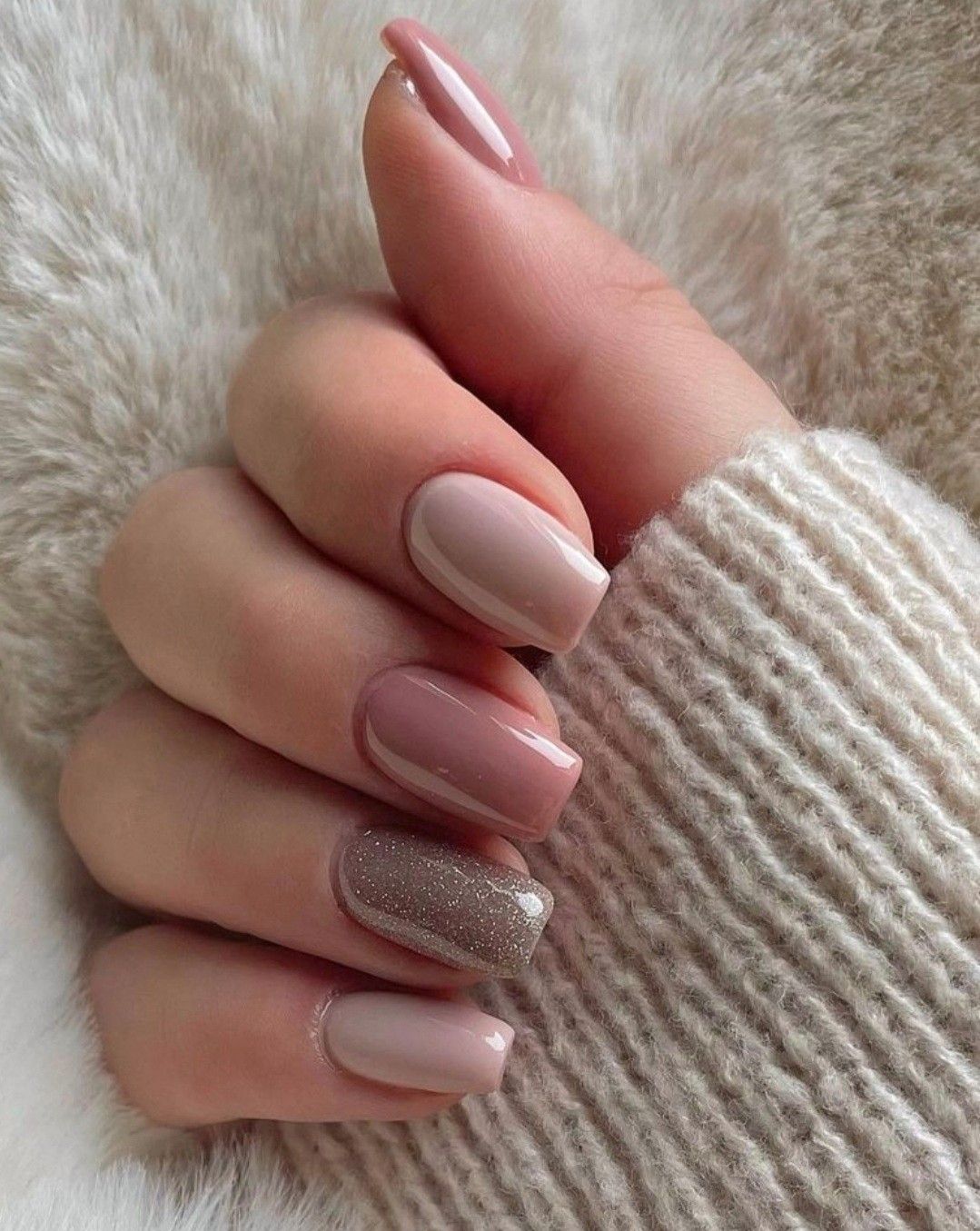 Nude colored nails