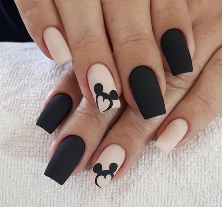 Trendy matte Black Nails Designs Inspirations