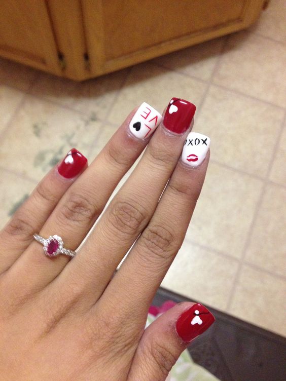 Valentines day nails