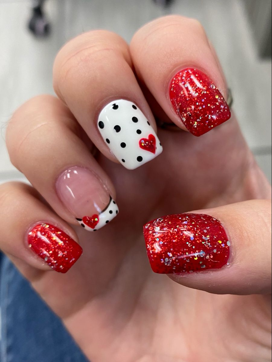 Valentine's Day manicure