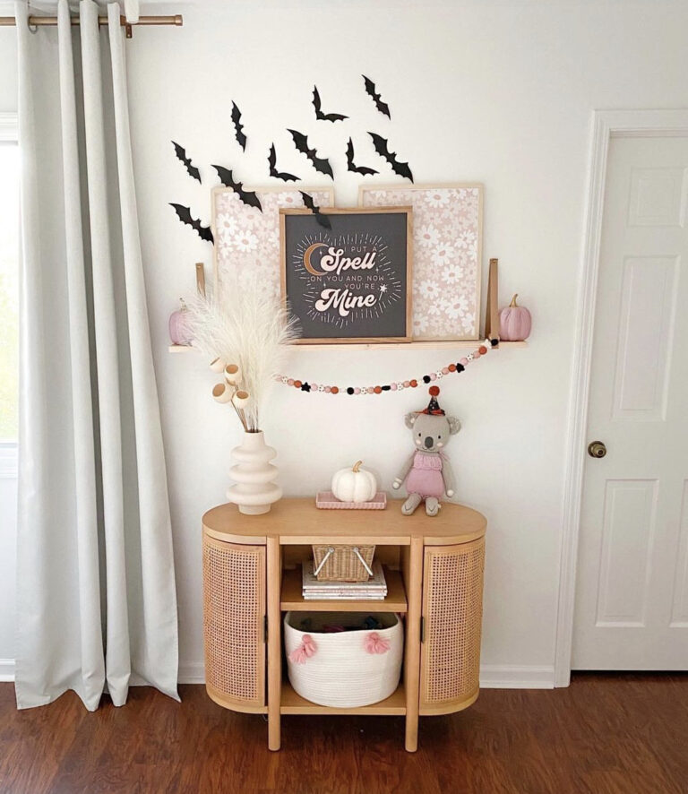 Pink & Black Halloween Decor