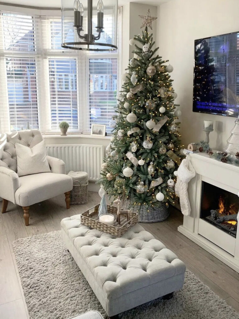 Cool Neutral Christmas Decor