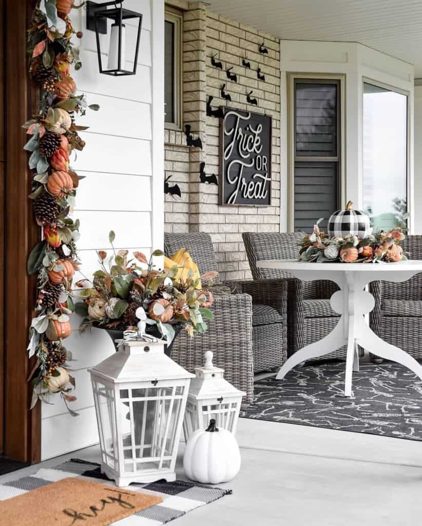 Cottage Chic Halloween Porch