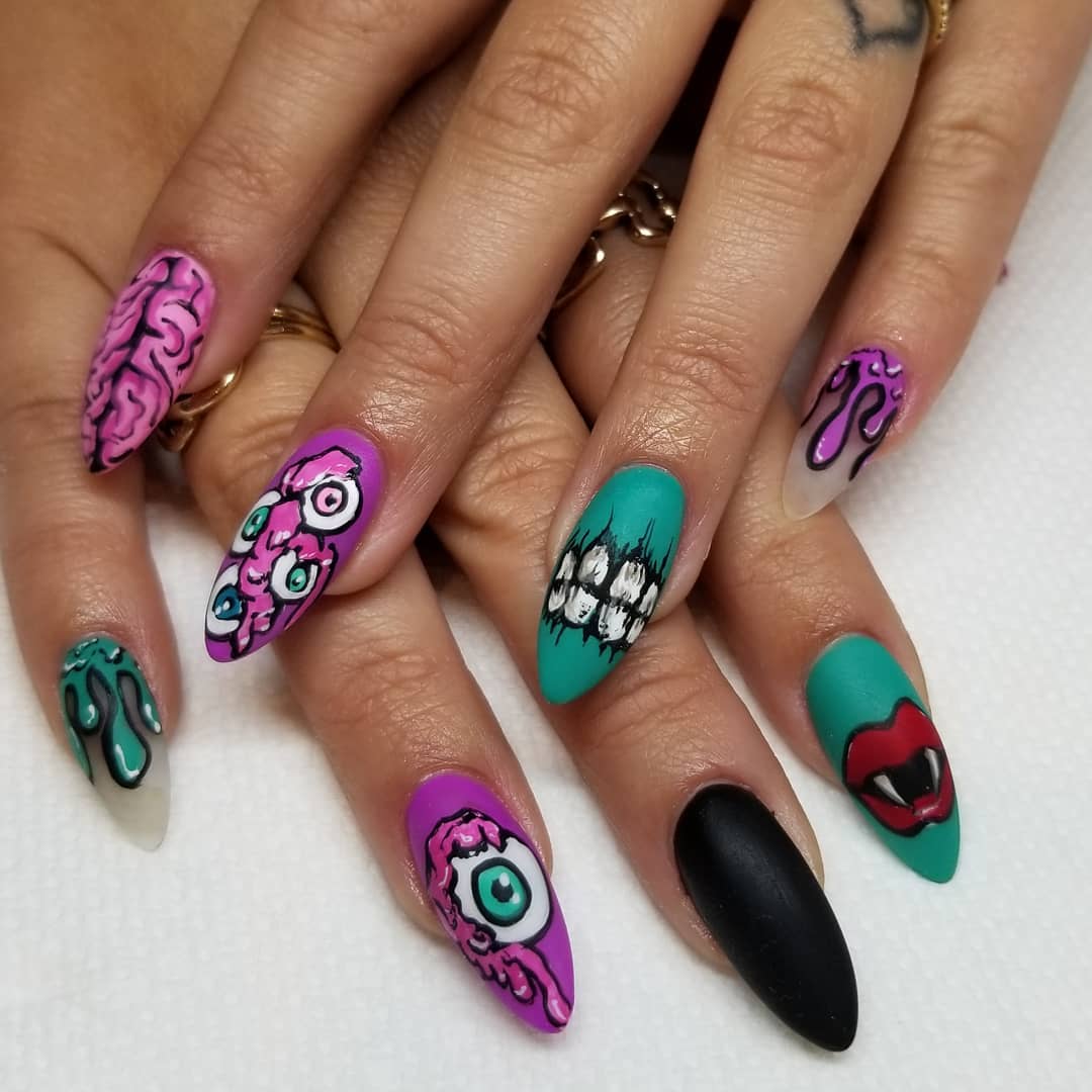 Frighteningly Fun Halloween Nail Art Inspirations