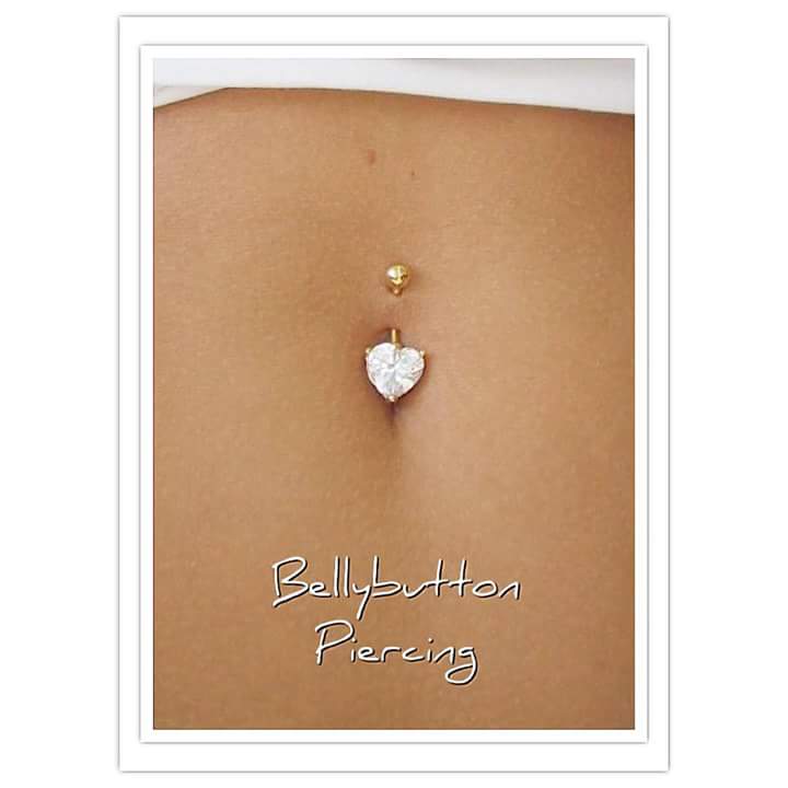 Heart Shaped Golden Ball Piercing