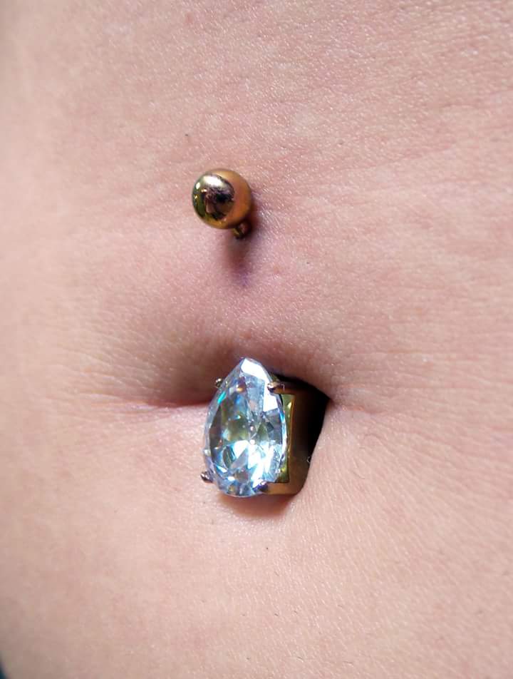 Oval-Shaped Large Stone Piercing