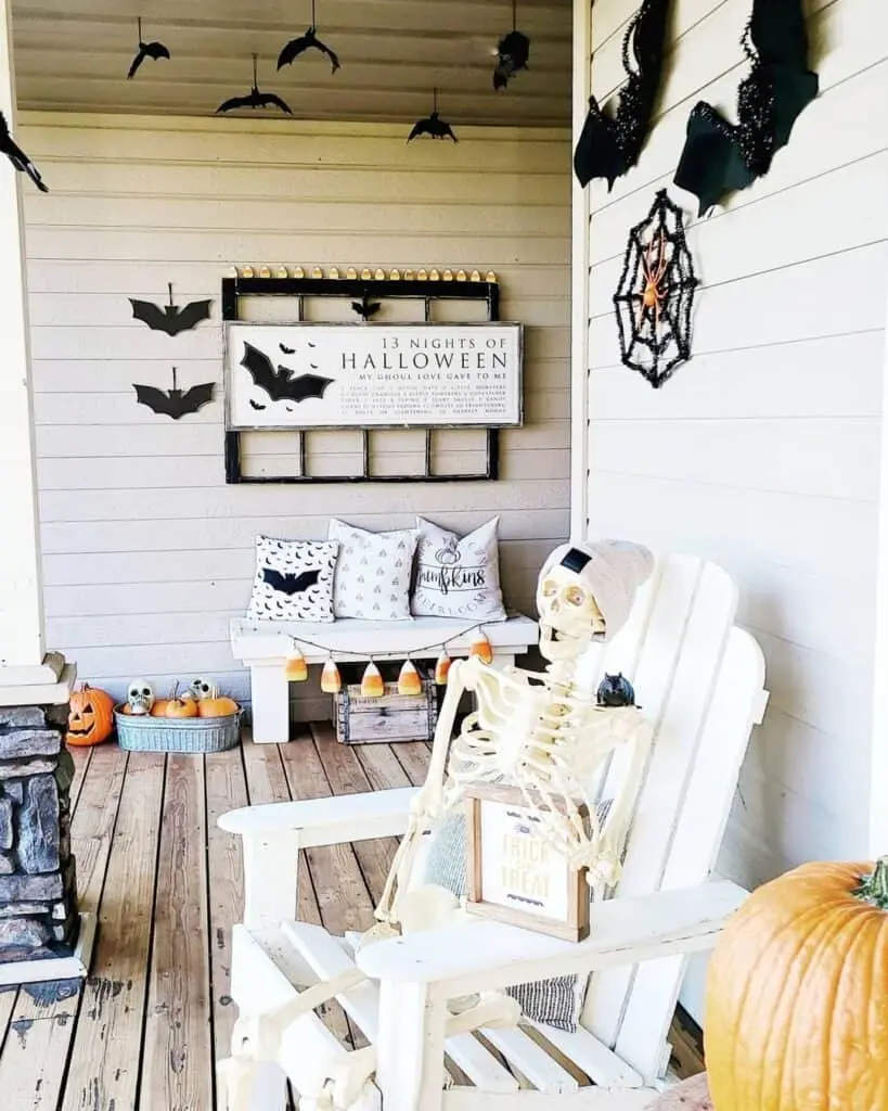 Skulls And Skeletons Fun Halloween Porch