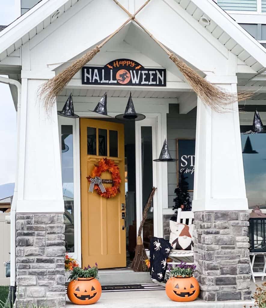 Witch-themed Halloween Porch