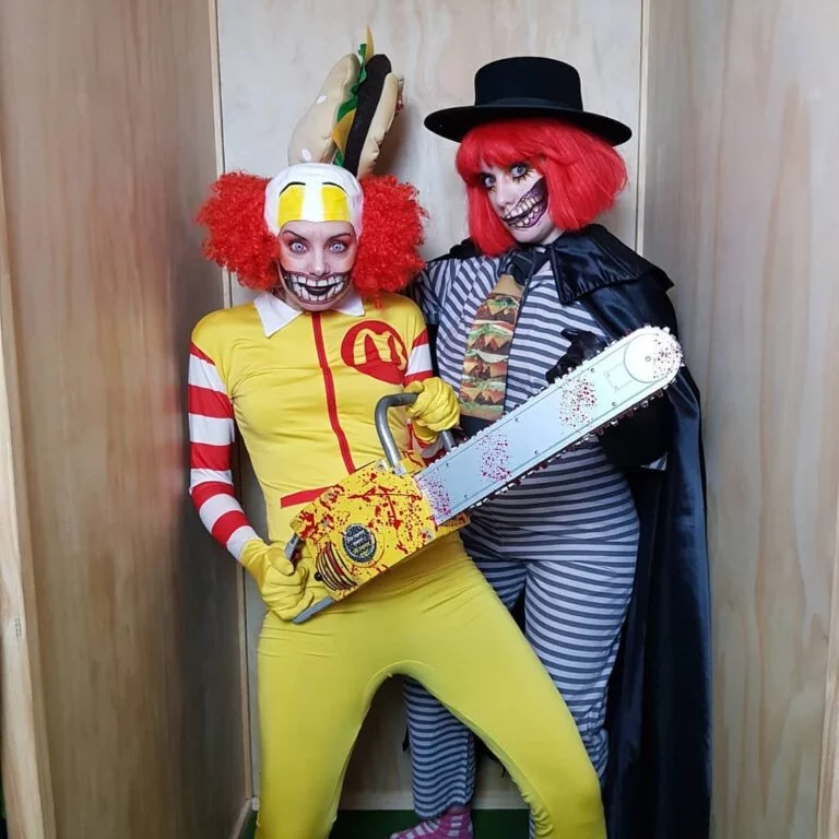 Ronald McDonald and the Hamburglar