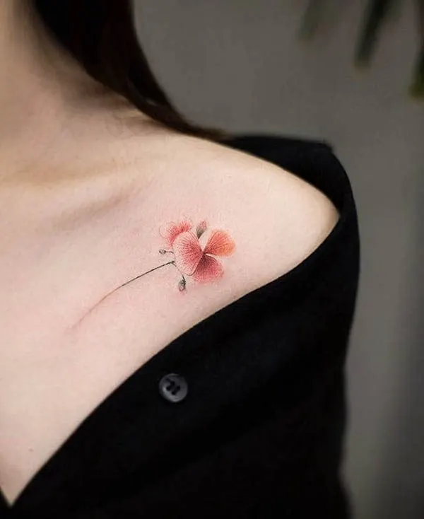 Hydrangea flower tattoo