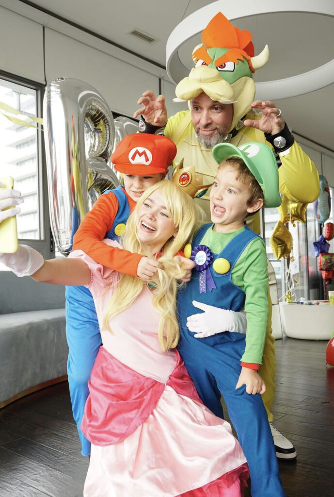 Mario, Luigi, Princess Peach, and Bowser